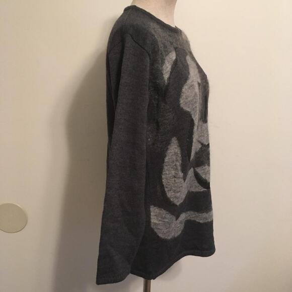 Sensazioni Gray Graphic Print Wool Blend Sweater M - Picture 5 of 8